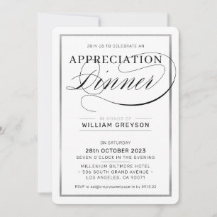 Invitation APPRÉCIATION DE L'ENTREPRISE DÎNER entreprise mode