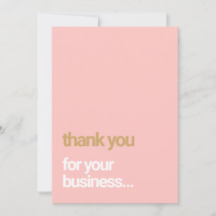 Invitation Appréciation du client en Merci rose pâle Insérer