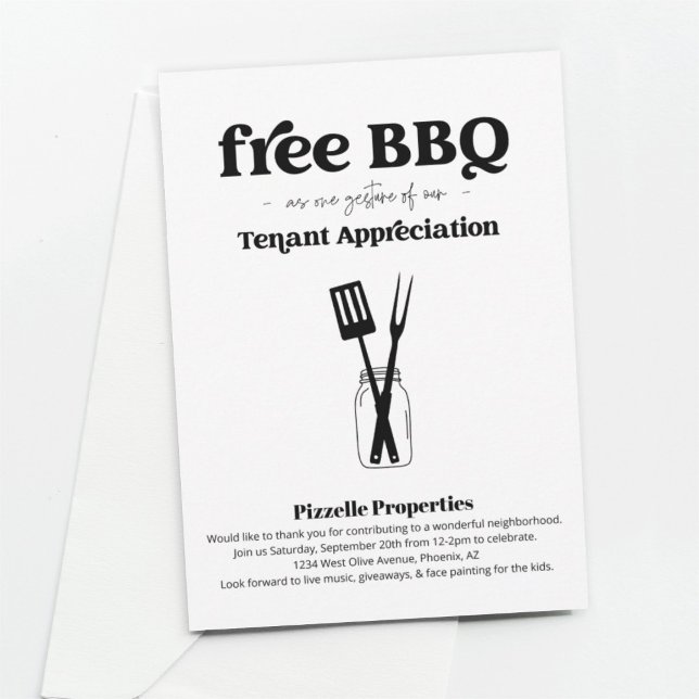 Invitation Appréciation du locataire Business BBQ Party (Créateur téléchargé)