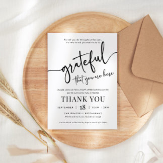 Invitation Appréciation Invitation, Reconnaissant Pour Vous I