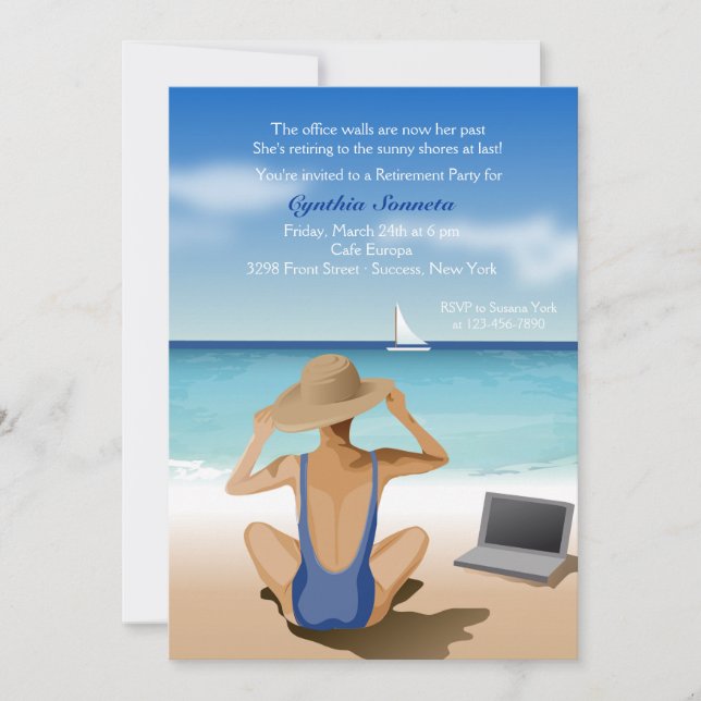 Invitation Apprécier l'invitation de partie de retraite de (Devant)