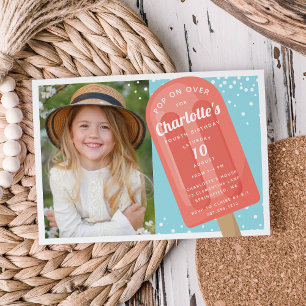 Invitation Appuyer sur   Popsicle Summer Anniversaire de enfa