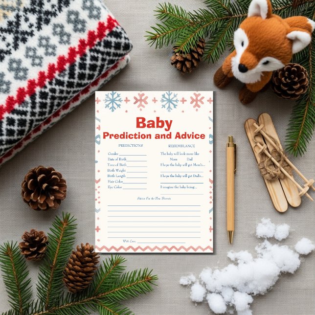 Invitation Après Bébé Baby Predictions & Advice Card (Après Bébé Baby Predictions & Advice Card)
