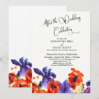 Après la célébration de mariage Coquelicots violet