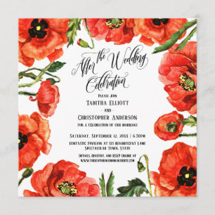 Invitation Après la célébration de mariage Couronne de coquel