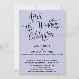 Invitation Après la célébration de mariage Élégant lavande