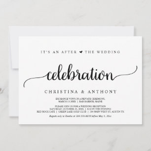Invitation Après la célébration de mariage, évasion rustique