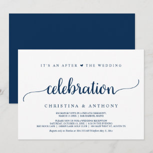 Invitation Après la célébration de mariage, évasion rustique 