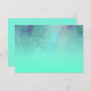 Invitation Après la fête Aqua et l'étoile bleue de David