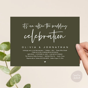 Invitation Après La Fête Mariage Dîner Moderne
