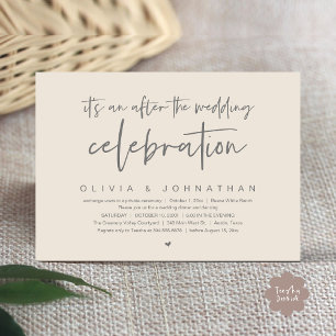 Invitation Après La Fête Mariage Dîner Moderne