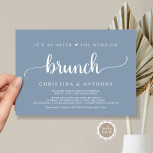 Invitation Après Le Brunch Mariage, Rustic Elopement Invitat