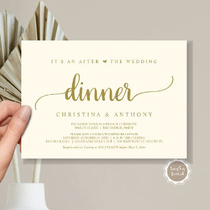Invitation Après Le Dîner Mariage, Rustic Elopement