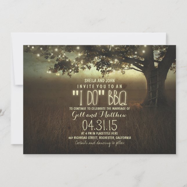 Invitation après le mariage, je fais l'invitation barbec (Devant)