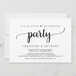 Invitation Après Le Mariage, Le Mariage Rustique Elopement