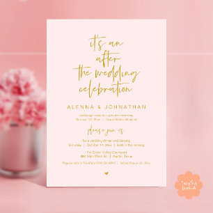 Invitation Après le Mariage Moderne Minimaliste Fête Décontra