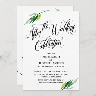Invitation Après le script de la fête du Mariage et la verdur