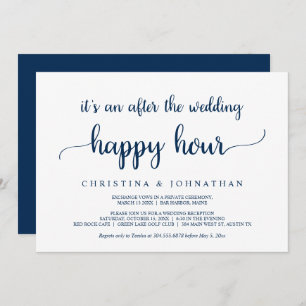 Invitation Après l'Happy Hour du mariage, Rustic Elopement In