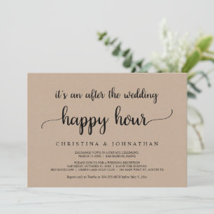 Invitation Après l'heureuse heure après le mariage, Kraft Apr