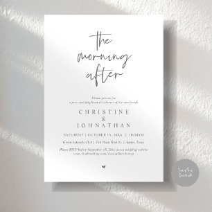 Invitation Après-midi, Brunch Mariage de la Poste moderne