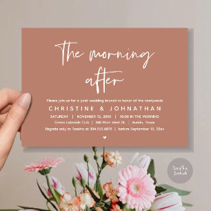Invitation Après-midi, Brunch Mariage de la Poste moderne