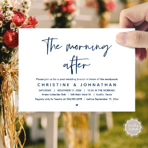 Invitation Après-midi, Brunch Mariage de la Poste moderne