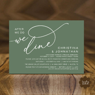 Invitation Après, Nous Dînons, Dîner Romantique Mariage