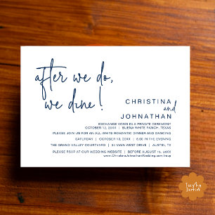 Invitation Après, Nous Dînons, Dîner Romantique Mariage