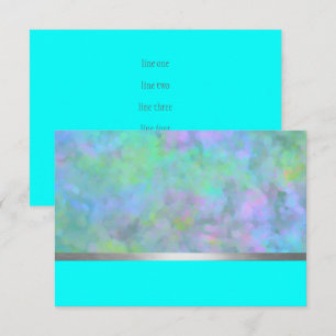Invitation Après Party Abstract Design en Argent Turquoise