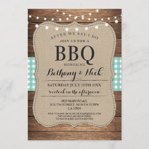 Invitation Après que nous ayons dit que je fais BBQ Rustic Mi