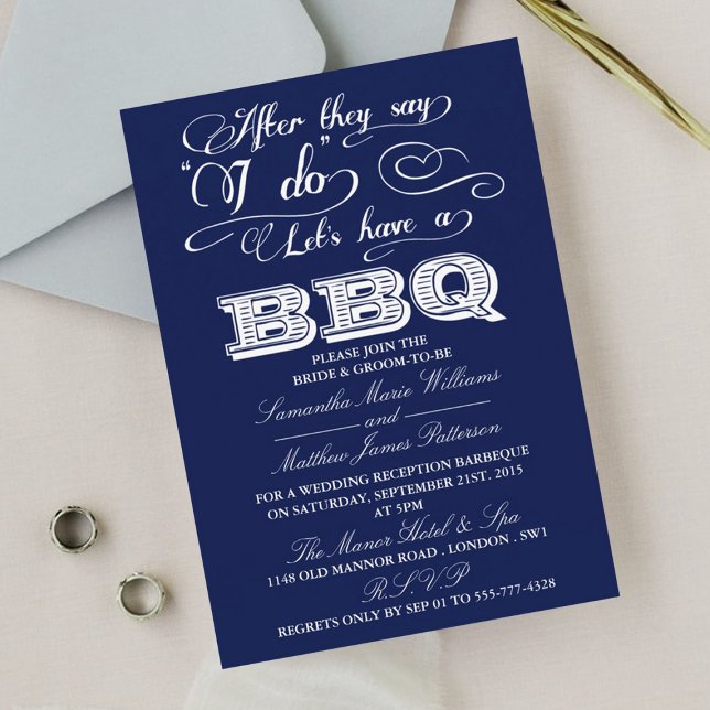 Invitation Après qu'ils disent 'oui', organisons un BBQ ! - B (Créateur téléchargé)