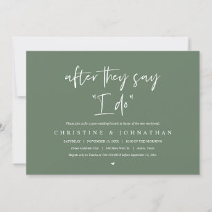Invitation Après qu'ils disent que je FAIS, Post mariage Brun