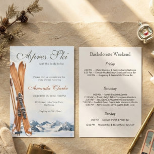 Invitation Après-ski avec la mariée : Enterrement de vie de j