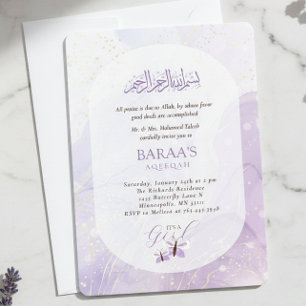 Invitation Aqiqah Cérémonie de baptême C'est une f