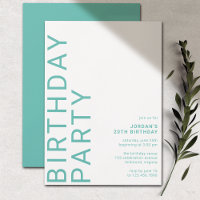 Aqua Bleu Turquoise Moderne Simple N'Importe Quel 