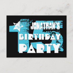 Invitation AQUA et BLACK 15e anniversaire Grunge Party