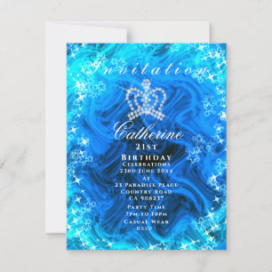 Invitation Aqua Gradient Crown Gradient