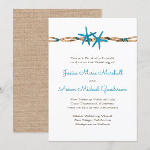 Invitation Aqua Starfish et Mariage de corde nautique 2