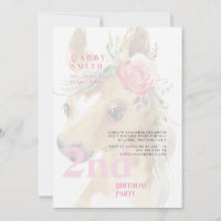 Aquarelle 2e anniversaire Pink Pony Party