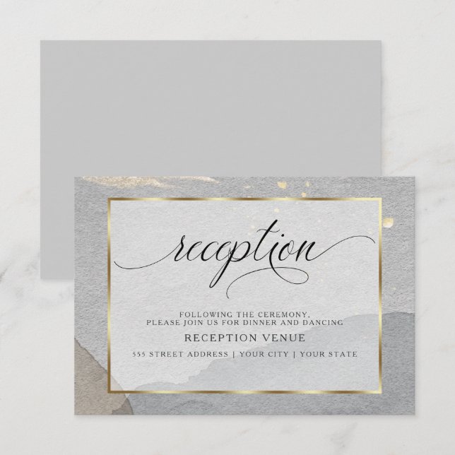 Invitation Aquarelle Abstraite classique (Devant / Derrière)