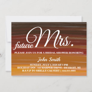 Invitation Aquarelle Abstraite Fête des mariées future Mme
