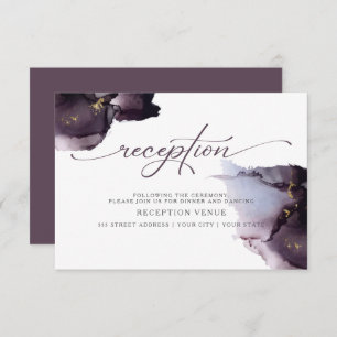 Invitation Aquarelle Abstraite mauve de bruyère