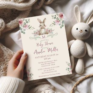 Invitation Aquarelle animale de la forêt de Bunny
