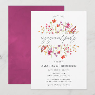 Invitation Aquarelle Aquarelle Fleur sauvage