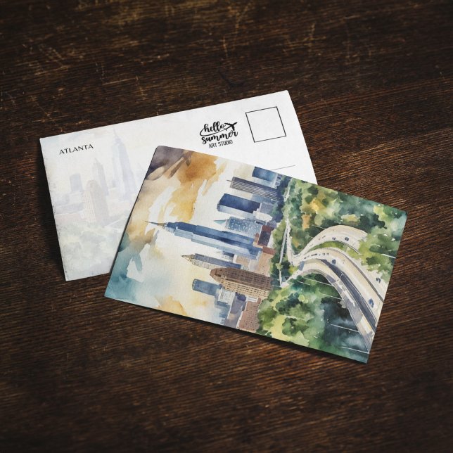 Invitation Aquarelle Atlanta Georgia (Créateur téléchargé)