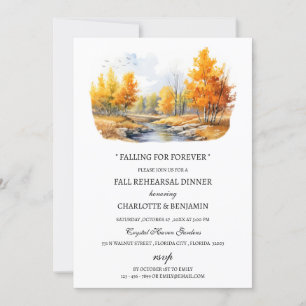 Invitation Aquarelle Automne ou Automne Thème Répétition Dîne