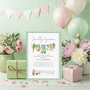Invitation Aquarelle Baby shower cultivé localement