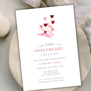 Invitation Aquarelle Baby shower de Valentines