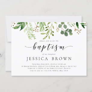 Invitation Aquarelle Baptême de verdure Baptême-2