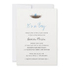 Aquarelle Bébé Garçon Baby shower de nid